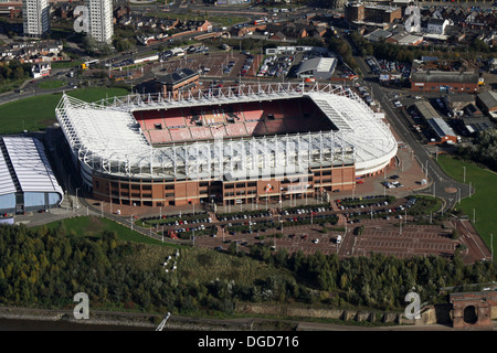 Vista aerea dello stadio di luce, casa di Sunderland AFC Foto Stock