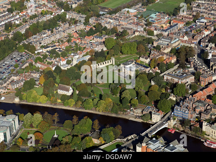 Vista aerea del Yorkshire Museum di York Foto Stock