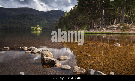Loch un Eilein vicino a Aviemore in Strathspey & Badenoch, Scozia Foto Stock