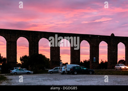 Aqueduto da Agua de Prata, Evora, Portogallo, Europa Foto Stock