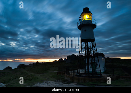 Sunset over Peninnis Capo Faro, St Mary, isole Scilly, REGNO UNITO Foto Stock