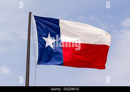 Bandiera del Texas al vento Foto Stock