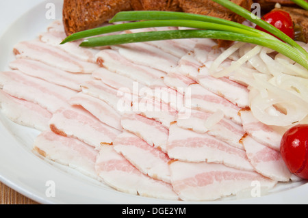 Bacon affettato Foto Stock