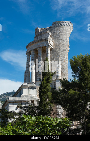 Il Tropaeum Alpium (Monumento della Vittoria delle Alpi) Foto Stock