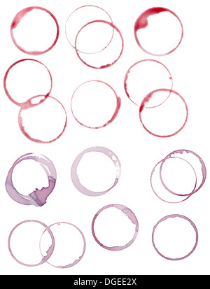 macchia di vino Foto Stock