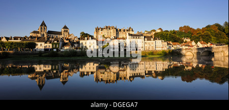 Saint-aignan sur cher e il fiume Cher, Indre-et-Loir, centro, Francia