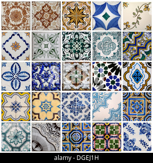 Piastrelle tradizionali dal Porto, Portogallo Foto Stock