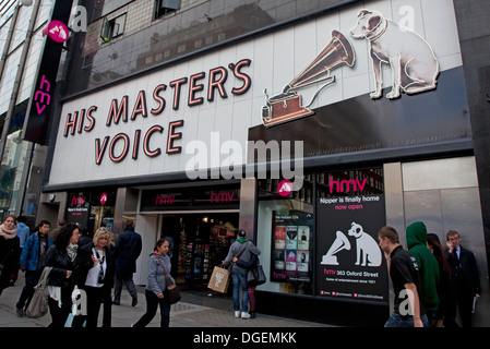 Nuovo negozio HMV in Oxford Street, Londra Foto Stock