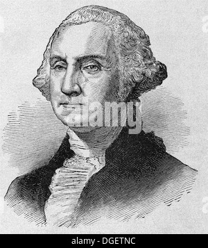 George Washington è servito come comandante in capo dell'esercito continentale durante la Rivoluzione Americana. Foto Stock