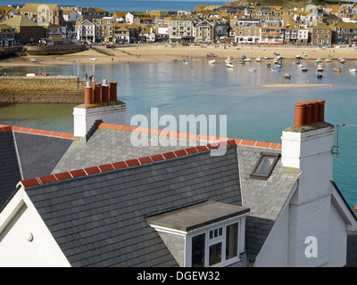 San Ive del porto, Cornwall, Inghilterra Foto Stock