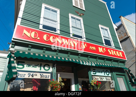 North Conway 5¢ e 10¢ store, New Hampshire, Stati Uniti d'America. Foto Stock