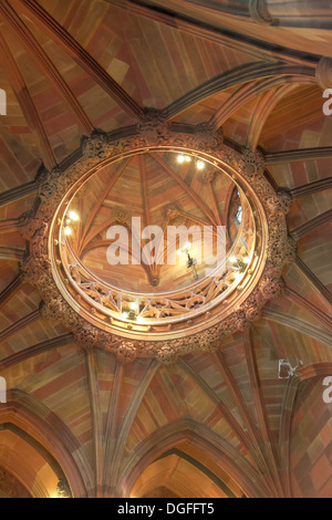 Interno della John Rylands Library, Deansgate, Manchester REGNO UNITO Foto Stock