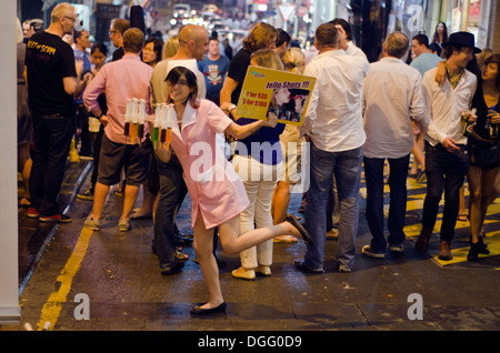 Lan Kwai Fong , Hong Kong vita notturna Foto Stock