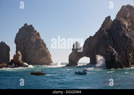 Viaggio a Lands End a Cabo San Lucas Cabo San Lucas, Baja California Sur, Messico Foto Stock