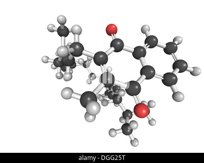 Struttura chimica della vitamina K1 (phylloquinone) su bianco Foto Stock