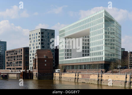 Edificio per uffici del Registro Navale Germanischer Lloyd, Ericus-Contor, area Ericusspitze, HafenCity di Amburgo Foto Stock