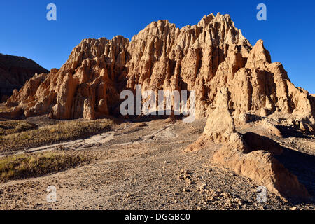 Panaca formazione di roccia, Cathedral Gorge State Park, Panaca, Nevada, Stati Uniti Foto Stock