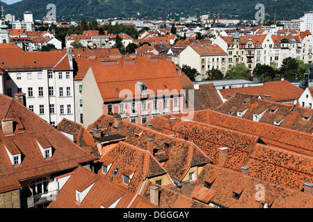 Cityscape, vista su Graz, Stiria, Austria, Europa Foto Stock