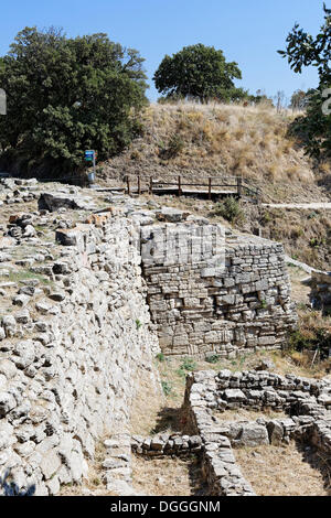 Rovine di Troia, Truva, Canakkale, Marmara, Turchia, Asia Foto Stock