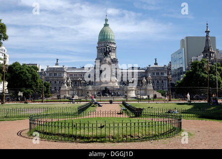 Struttura congressuale, Congresso Nazionale, Congreso de la Nación Argentina a Plaza del Congreso square, il quartiere Balvanera Foto Stock