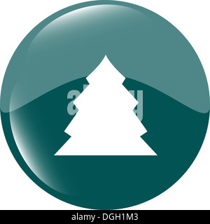 Pulsante con albero di natale su di esso Foto Stock
