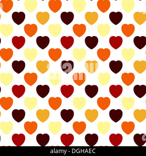 Abstract sfondo senza giunture - cuori multicolori. Foto Stock
