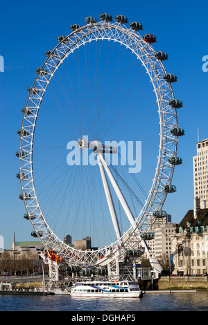 EDF Energy London Eye - South Bank - Londra Foto Stock