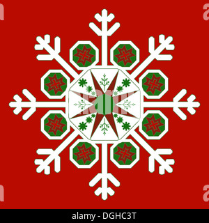 Decorazione di natale grafico il simbolo del fiocco di neve. Foto Stock