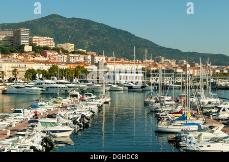 Port de Plaisance Tino Rossi Marina, Ajaccio Corsica Ovest, Francia Foto Stock