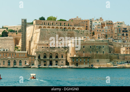 Upper Barrakka bastioni, Valletta, Malta Foto Stock