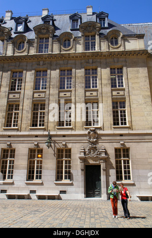 Parigi Francia,5° arrondissement,quartiere Latino,Rive Gauche,Rive Gauche,Place de la Sorbonne,Università la Sorbona di Parigi,edificio storico,scuola,tribunale Foto Stock
