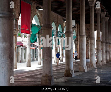 Sala vuota del mercato del pesce di Rialto, Venezia, Veneto, Italia, Europa Foto Stock