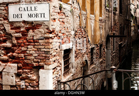 Calle dei Morti, S. Polo distretto, Venezia, Veneto, Italia, Europa Foto Stock