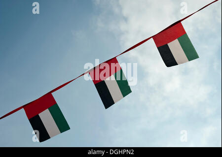 Bandiere degli Emirati Arabi Uniti Foto Stock