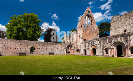 Abbazia di Dryburgh, St Boswells, frontiere District, Scotland, Regno Unito Foto Stock