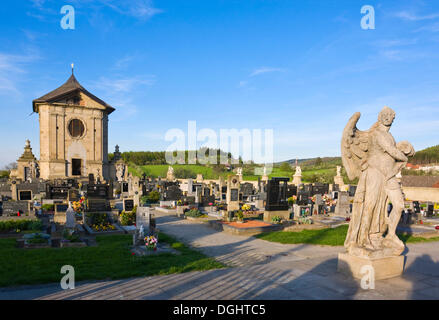 Il cimitero di barocco, monumento nazionale, Strilky, Kromeriz distretto, Zlin regione Moravia Repubblica Ceca, Europa Foto Stock