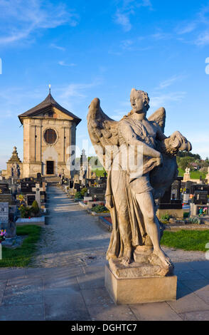 Il cimitero di barocco, monumento nazionale, Strilky, Kromeriz distretto, Zlin regione Moravia Repubblica Ceca, Europa Foto Stock