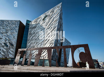 Il Titanic Museum di Belfast, Irlanda del Nord, Regno Unito, Europa, PublicGround Foto Stock