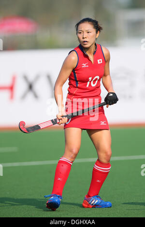 Tianjin Centro Sportivo Campo di hockey su prato, Tianjin, Cina. 6 Ottobre, 2013. Mazuki Arai (JPN), 6 ottobre 2013 - Hockey : Tianjin 2013 6 East Asian Games, gruppo di donne un match match tra Giappone 15-0 Hong Kong a Tianjin Centro Sportivo Campo di hockey su prato, Tianjin, Cina. © AFLO SPORT/Alamy Live News Foto Stock