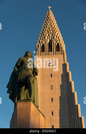 Chiesa Halgrims, Miðbaer, Reykjavík, Höfuðborgarsvaeðið, Islanda Foto Stock