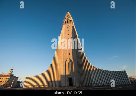 Chiesa Halgrims, Miðbaer, Reykjavík, Höfuðborgarsvaeðið, Islanda Foto Stock