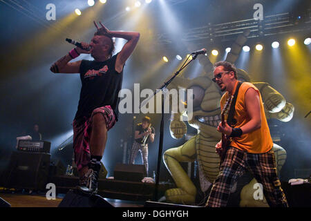 La tecnica Locos, Spagnolo ska-punk band, live all'Heitere Open air di Zofingen, Svizzera Foto Stock