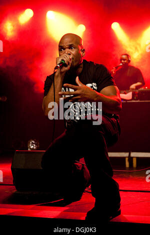 Gli Stati Uniti hip-hop musicista Darryl McDaniels aka DMC di Run DMC, vivono nell'Schueuer, Lucerna, Svizzera Foto Stock