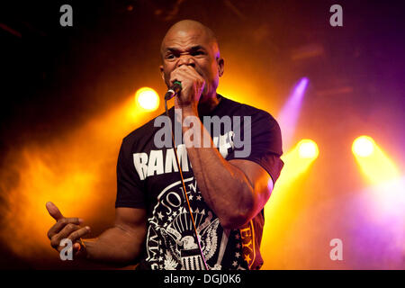 Gli Stati Uniti hip-hop musicista Darryl McDaniels aka DMC di Run DMC, vivono nell'Schueuer, Lucerna, Svizzera Foto Stock