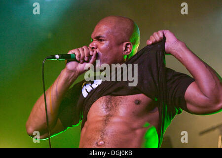 Gli Stati Uniti hip-hop musicista Darryl McDaniels aka DMC di Run DMC, vivono nell'Schueuer, Lucerna, Svizzera Foto Stock