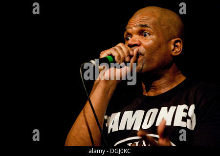 Gli Stati Uniti hip-hop musicista Darryl McDaniels aka DMC di Run DMC, vivono nell'Schueuer, Lucerna, Svizzera Foto Stock