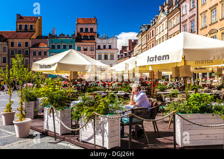 Estate a Stary Rynek di Varsavia. Foto Stock