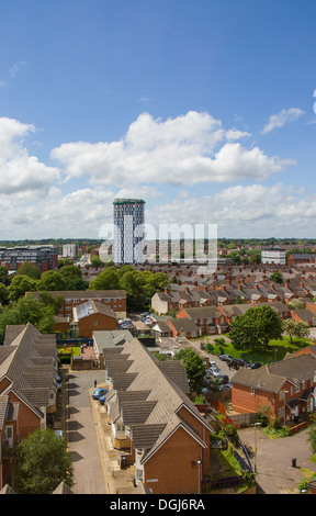 Una vista sui tetti di Leicester. Foto Stock