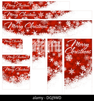 Nove, fiocchi di neve - il simbolo del fiocco di neve Banner Web con spazio di copia Foto Stock