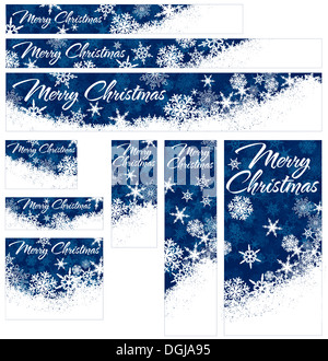 Nove, fiocchi di neve - il simbolo del fiocco di neve Banner Web con spazio di copia Foto Stock